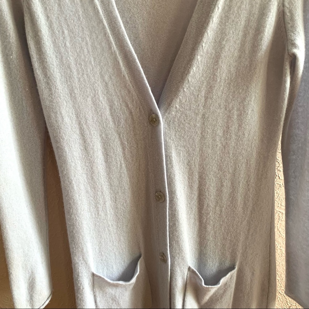 100% Cashmere Long Button Down Duster Cardigan Ba… - image 3